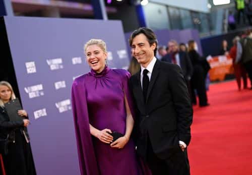 Greta Gerwig and Noah Baumbach attend the 