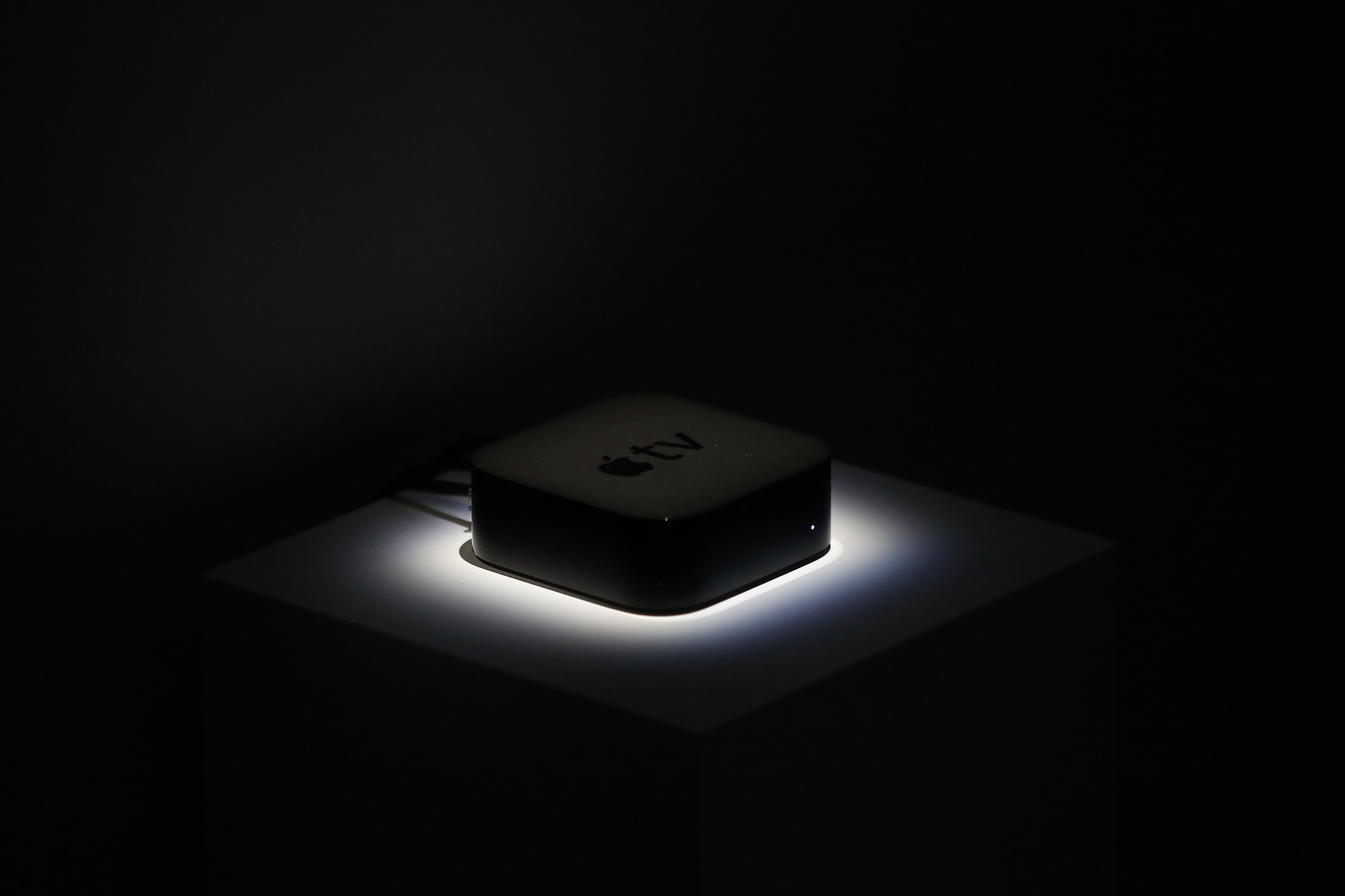 An Apple Tv set-top box is seen in the demo area after an Apple special event at Bill Graham Civic Auditorium on September 9, 2015 in San Francisco, California. Apple Inc. unveiled the latest iterations of its smart phone, the 6S and 6S Plus, an update to its Apple TV set-top box as well as announcing the new iPad Pro. (Photo by Stephen Lam/ Getty Images)