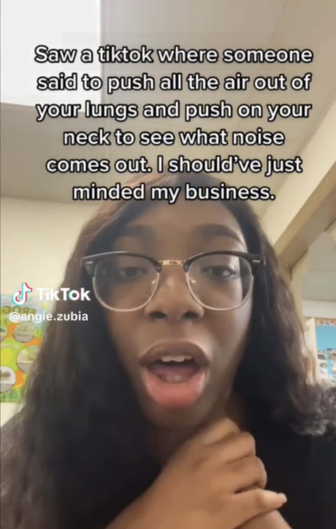 TikTok user trying the trend (@angie.zubia/TikTok) 