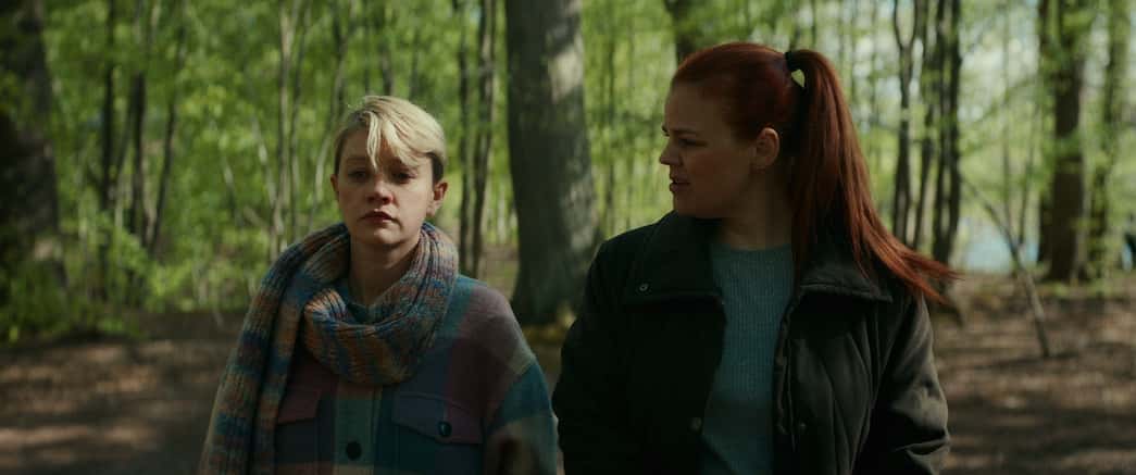 A still of Amalie Lindegård and Fanny Louise Bernth from 'The Nurse' (Netflix)