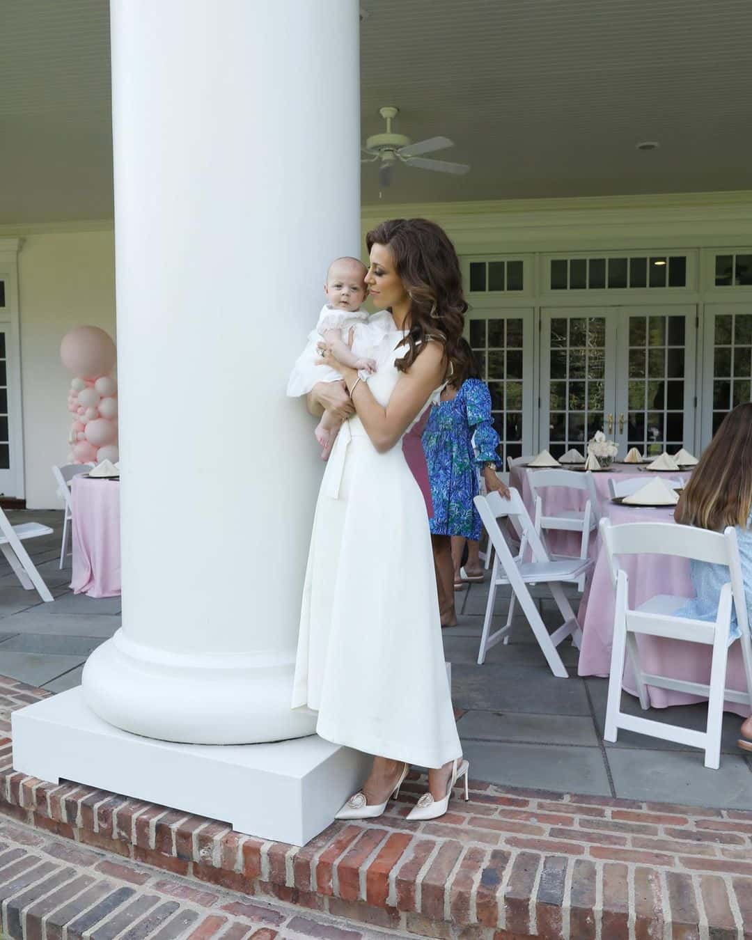 Emma Watters looks gorgeous on the occasion of daughter Gigi's baptism (@emmawatters__/Instagram)