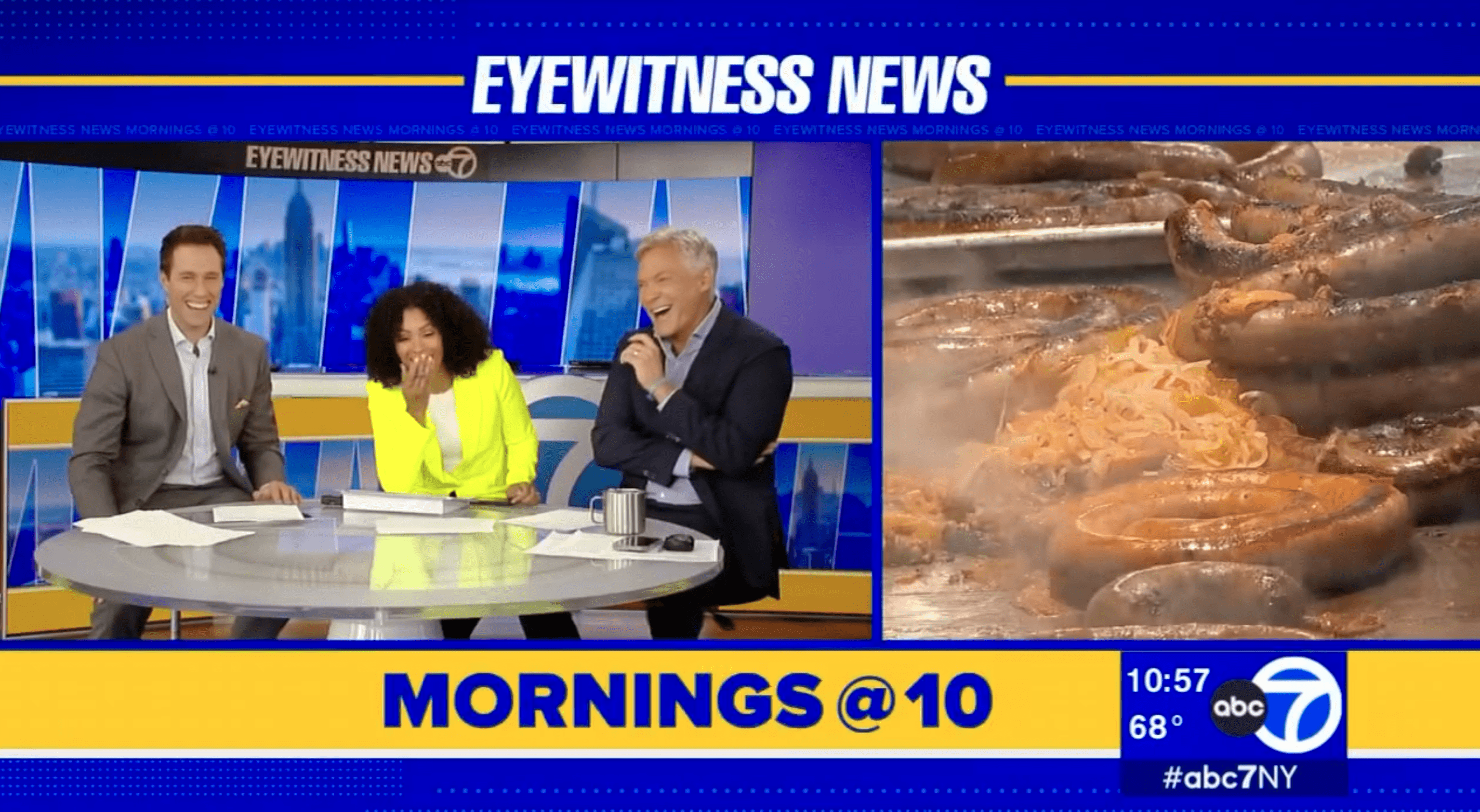 Mike Marza and Shirleen Alcott laughed at Sam Champion's throwback clip (@samchampion/Instagram)