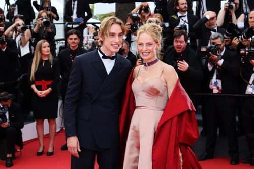 Levon Roan Thurman-Hawke and Uma Thurman attend the 