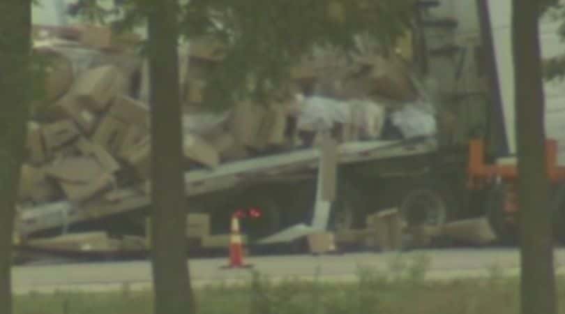 The deadly crash caused another collision (Photo: ABC7 video screenshot)