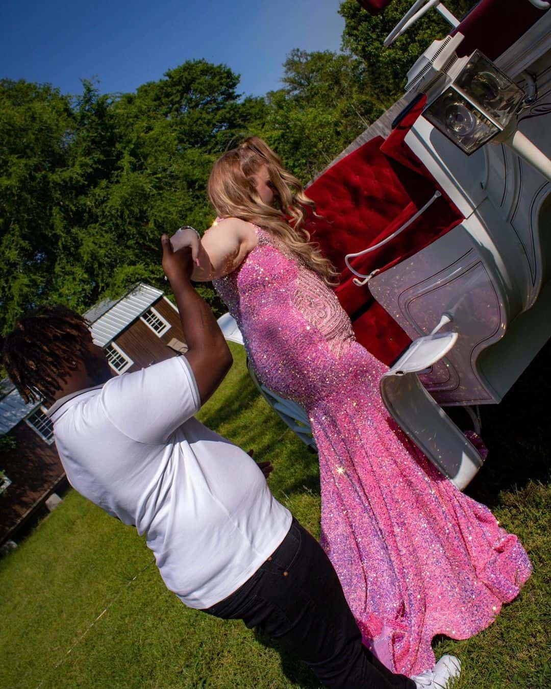 Dralin Carswell opts for a casual look for Honey Boo Boo's senior prom (Instagram/honeybooboo)