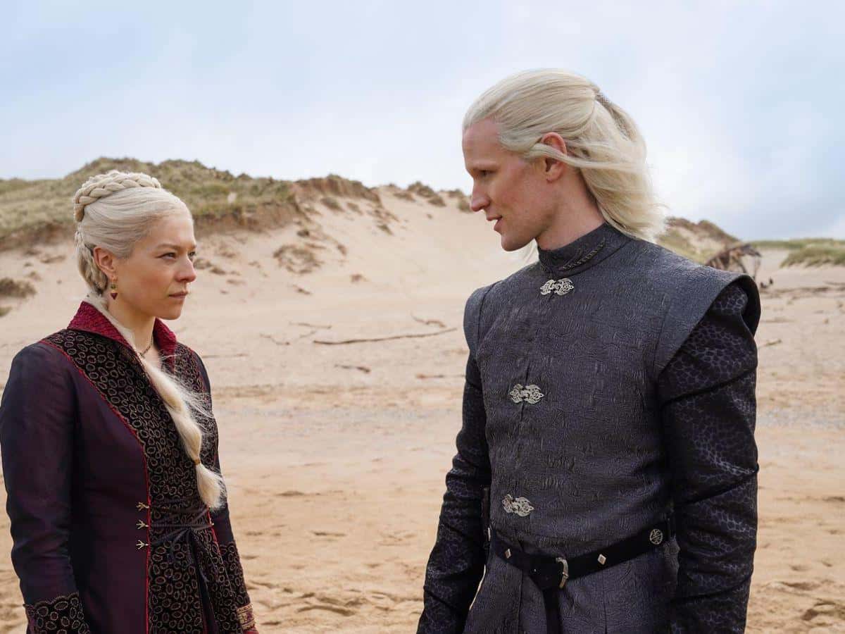 Emma D'Arcy (Princess Rhaenyra Targaryen) and Matt Smith (Daemon Targaryen) in 'House of the Dragon' (HBO Max)