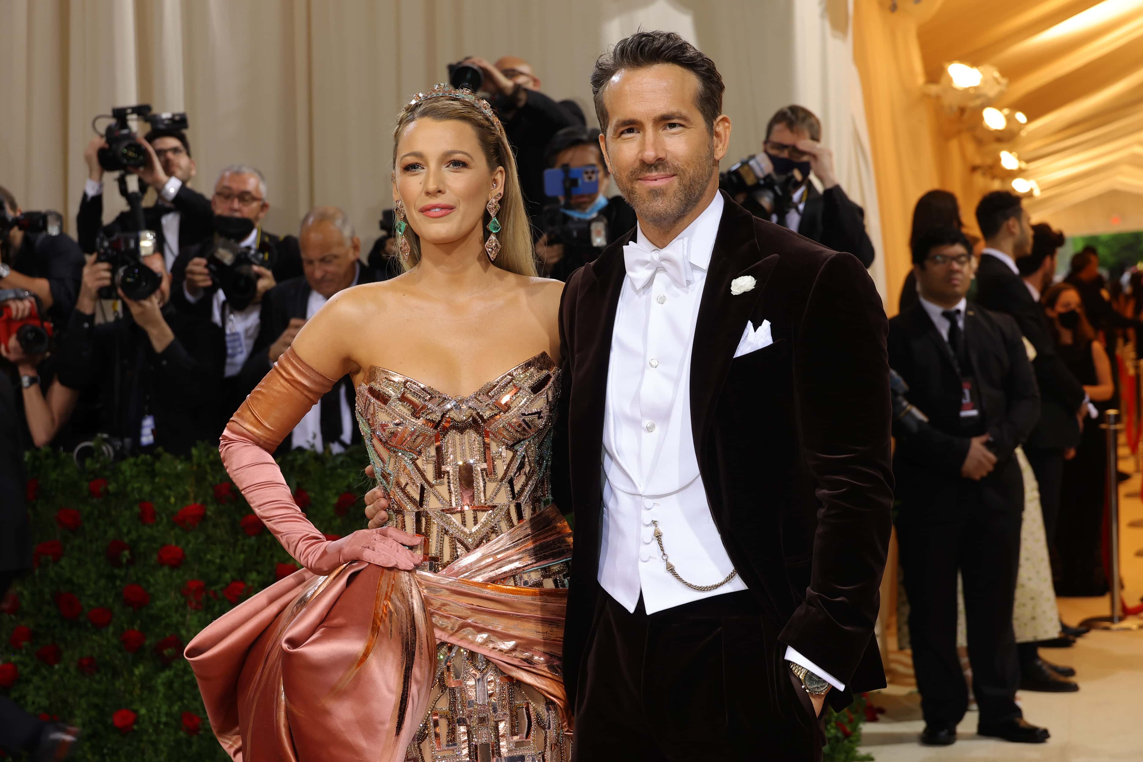 Blake Lively and Ryan Reynolds attend The 2022 Met Gala Celebrating
