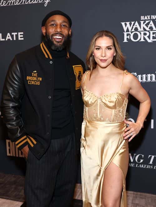 Stephen Boss and Allison Boss attend Critics Choice Association's 5th Annual Celebration Of Black Cinema & Television at Fairmont Century Plaza on December 05, 2022 in Los Angeles, California.