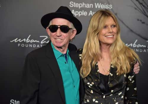 Keith Richards and Patti Hansen attends the 2018 Stephan Weiss Apple Awards at Stephan Weiss Studio on October 24, 2018 in New York City.