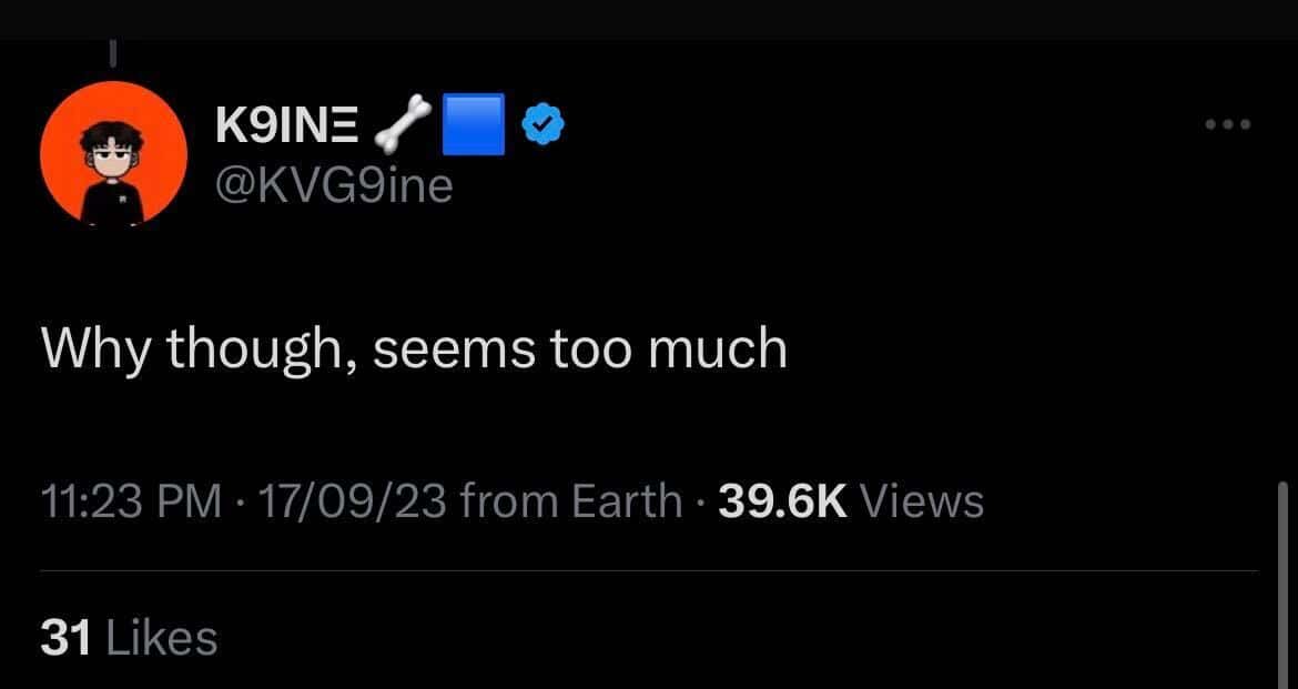 A screenshot of the comment posted by a fan (@dillondanis/X)