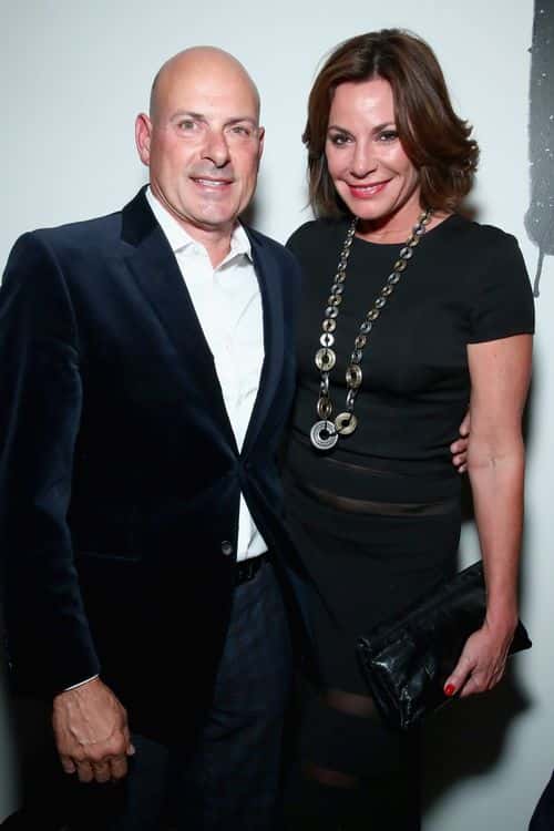 Tom DAgostino Jr.  and Luann de Lesseps attend the Nicole Miller collection Front Row during, New York Fashion Week: The Shows at Gallery 2, Skylight Clarkson Sq on February 10, 2017 in New York City.