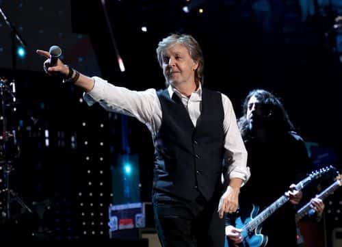 Paul McCartney performs onstage during the 36th Annual Rock & Roll Hall Of Fame Induction Ceremony at Rocket Mortgage Fieldhouse on October 30, 2021 in Cleveland, Ohio.