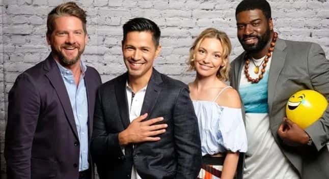 Stephen Hill posted a photo with Jay Hernandez, Zachary Knighton and Perdita Weeks as he expressed his gratituide to NBC for the opportunity to shine (@Stephenhillacts/Instagram)