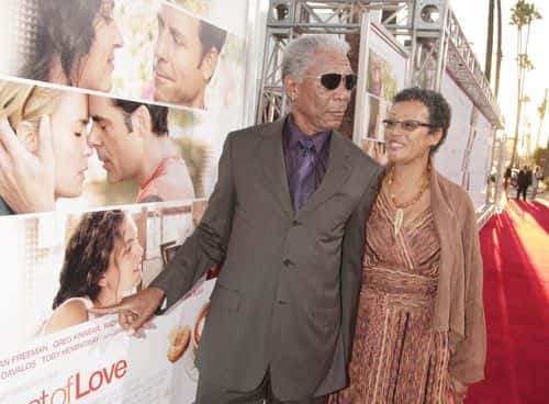 Actor Morgan Freeman (L) and his wife Myrna Colley-Lee arrive at the premiere of MGM's