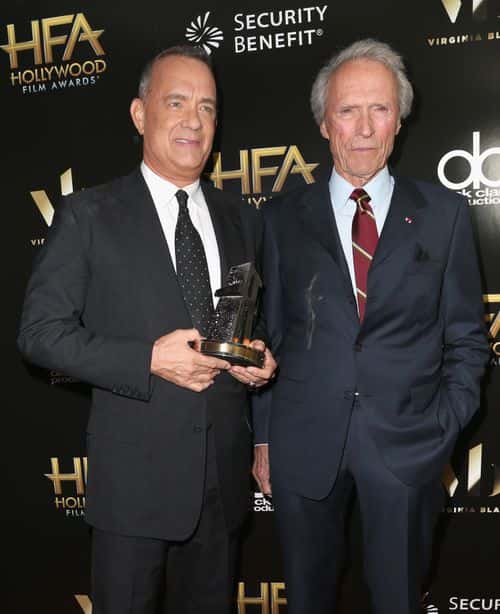 Honoree Tom Hanks (L), Hollywood Actor Award recipient for 