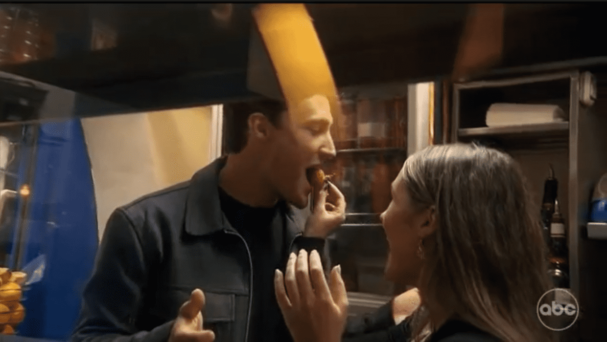 Rachel and Tino in 'The Bachelorette 2022' (ABC)