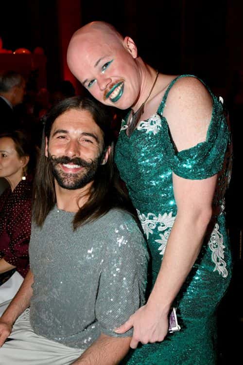 Jonathan Van Ness and Sam Brinton attend TrevorLIVE NY 2019 at Cipriani Wall Street on June 17, 2019 in New York City.