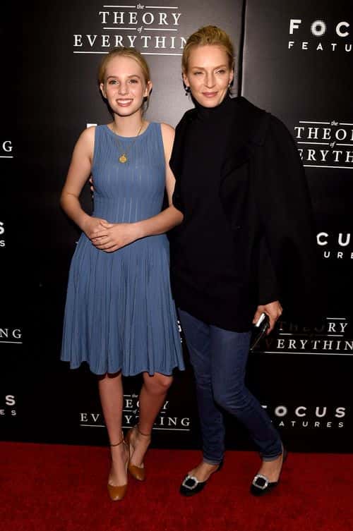 Maya Thurman-Hawke (L) and actress Uma Thurman attend 
