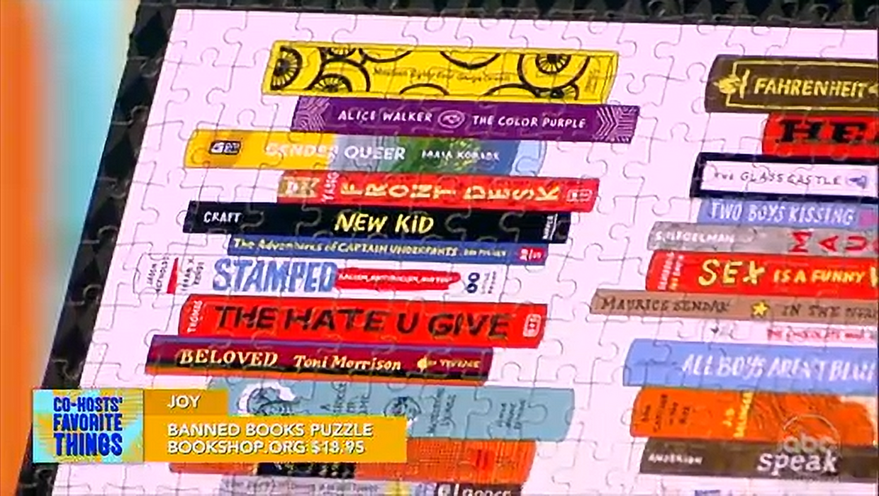 Banned Book puzzle from Joy Bhar's picks (The View/ABC)