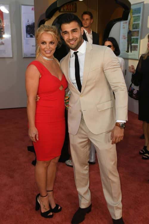 Britney Spears and Sam Asghari attend the Sony Pictures' 