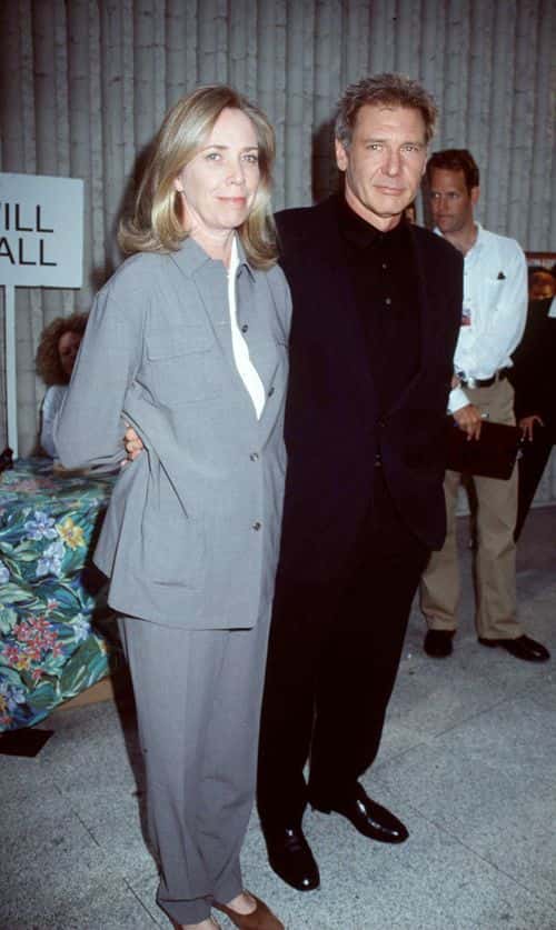 FILE PHOTO: Actor Harrison Ford and his wife Melissa Mathison attend the premiere of his new movie, 