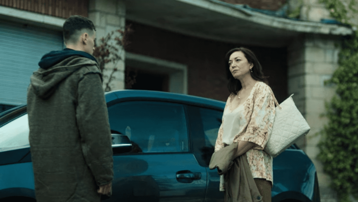 Netflix Spanish thriller 'Muted' starring Arón Piper as Sergio and Sergio's Aunt (Netflix)