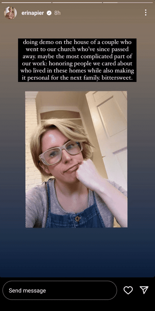 'Home Town' star Erin Napier talks about the death of her close one (Instagram/@erinapier)