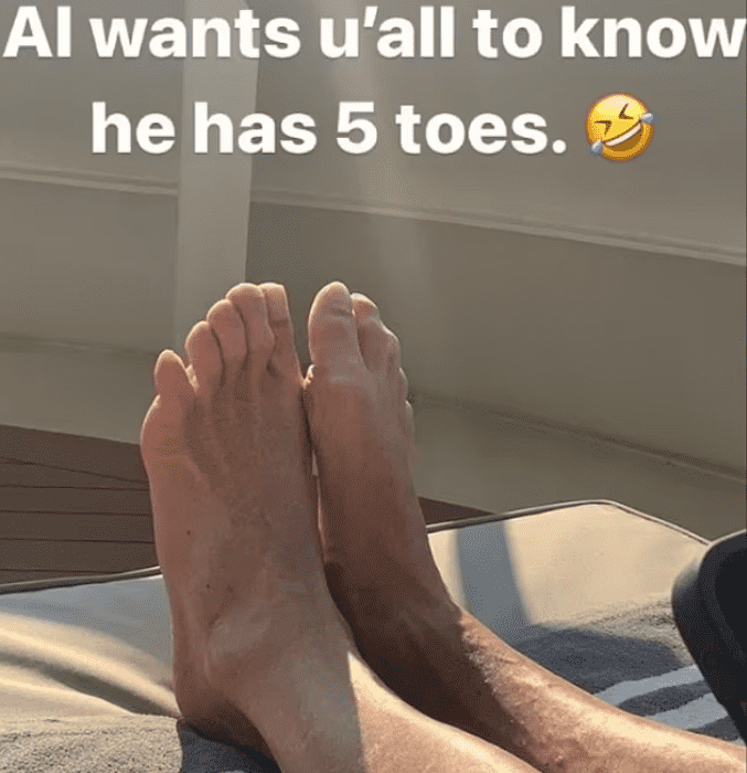 Ana Navarro shares a close of her husband's feet on Instagram (Instagram/@ananavarrofl)