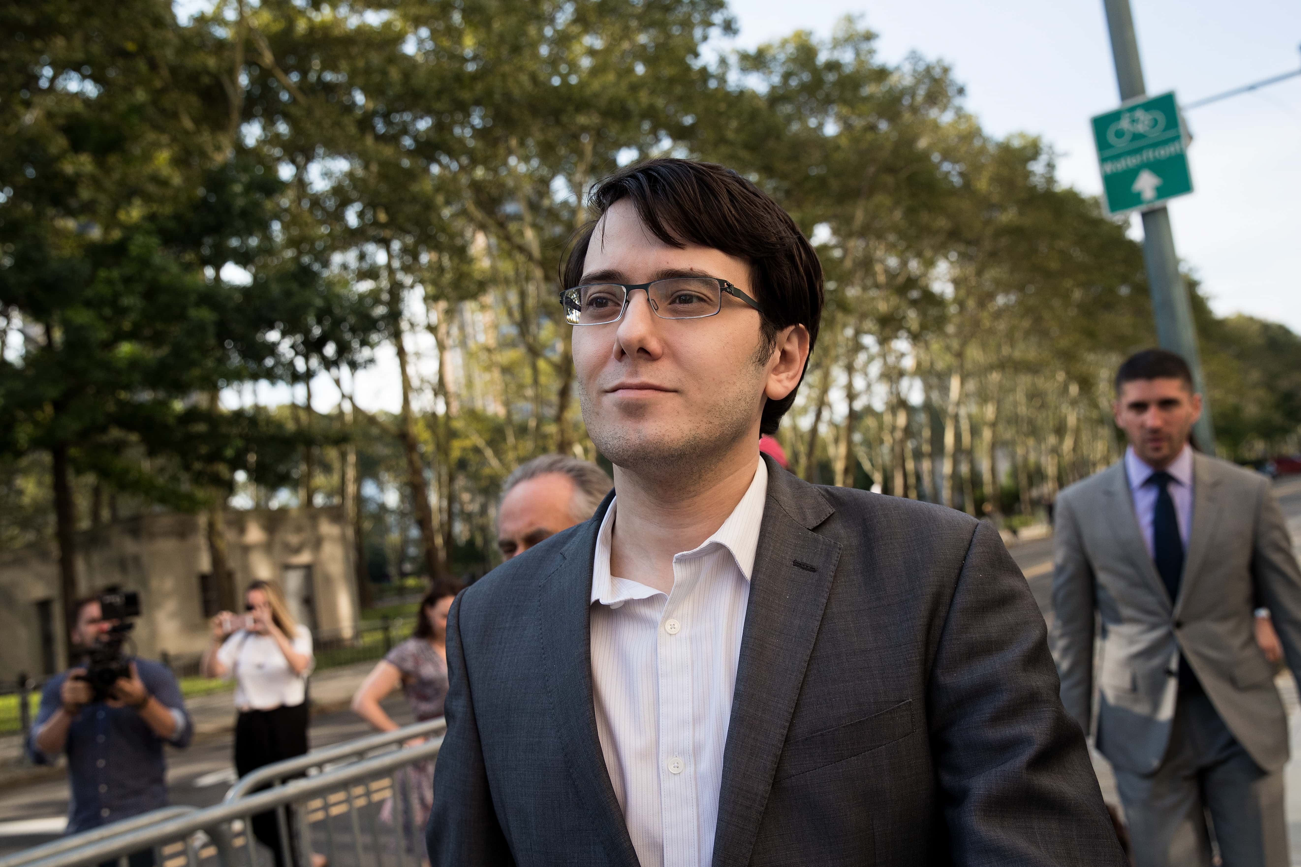 NEW YORK, NY - AUGUST 1: Ex-pharmaceutical executive Martin Shkreli departs the U.S. District Court 