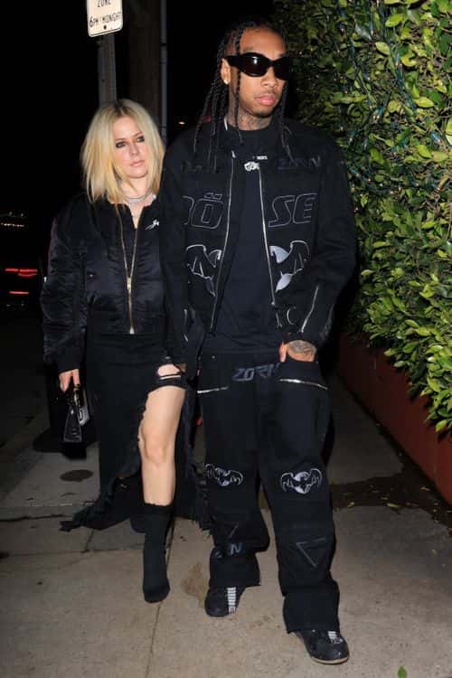 Avril Lavigne seemingly confirmed a blossoming romance with the Rack City rapper (Backgrid)