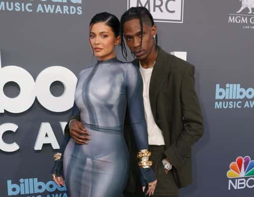 Kylie Jenner and Travis Scott attend the 2022 Billboard Music Awards at MGM Grand Garden Arena on May 15, 2022 in Las Vegas, Nevada.