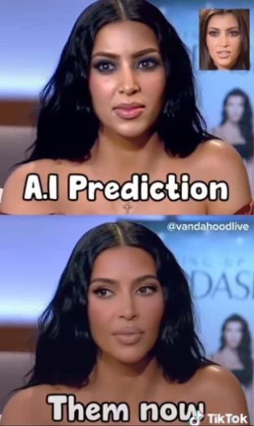 Kim Kardashian's face