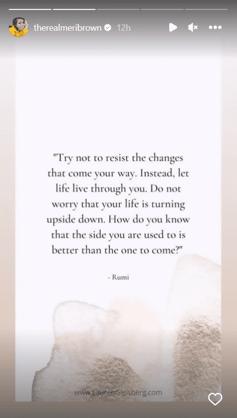 Meri Brown shares cryptic messages on social media (Instagram/@therealmeribrown) 