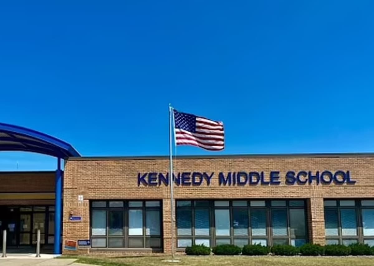 The school was placed into lockdown, trapping between 50 and 70 students inside during their after-school activities (Kennedy Middle School)