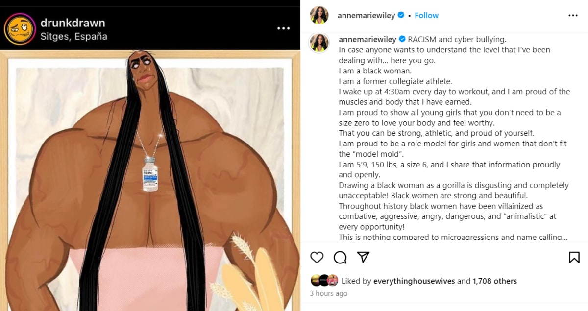 'RHOBH' star Annemarie Wiley faces racism and cyberbullying (Instagram/@annemariewiley)