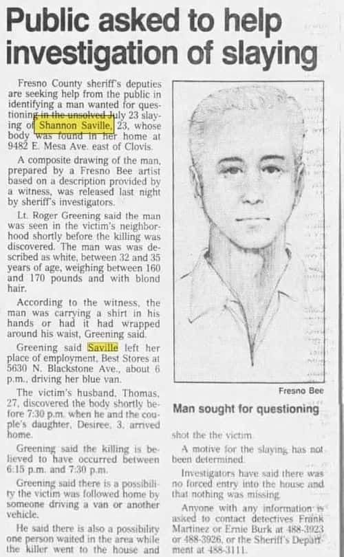 Image of an old newspaper clip provided by Desiree Cagle