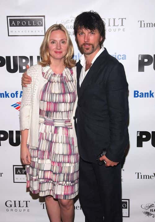 Actress Hope Davis and husband, Jon Patrick Walker attend the 2009 Shakespeare in the Park opening night performance of 