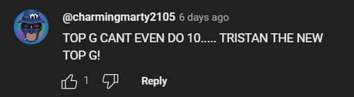 A user showed their amusement at how Andrew can't even do that (Brasoo/YouTube)