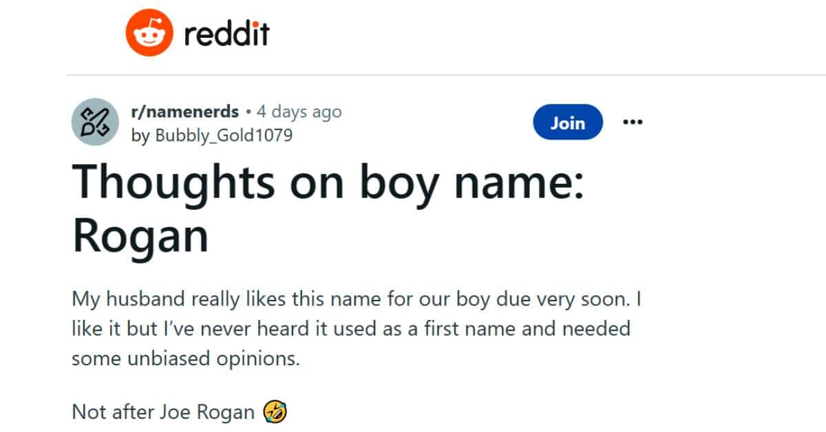 Parents' thought on naming their child (r/namenerd/ Reddit)