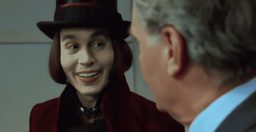 Jhonny Depp as Willy Wonka in 2005 (rottentomatoes/YouTube)