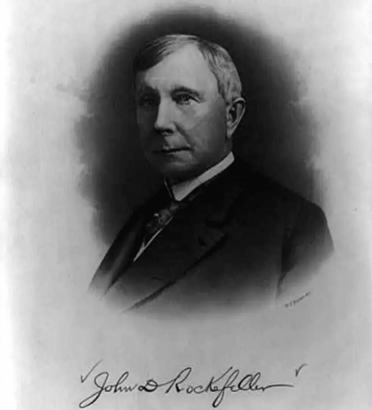 Portrait engraving of John D. Rockefeller by W.T. Bather, 1913  (Library of Congress, Washington DC)
