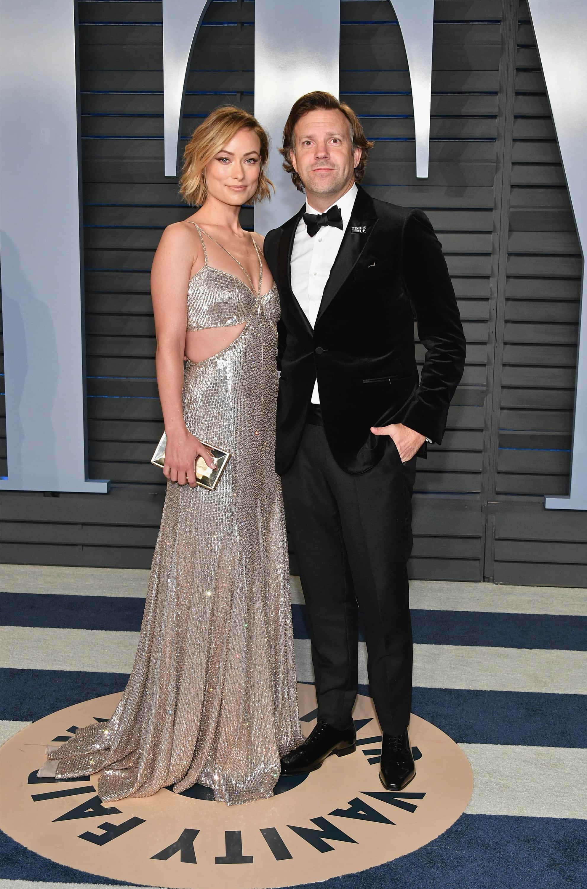 Olivia Wilde (L) and Jason Sudeikis attend the 2018 Vanity Fair Oscar Party hosted by Radhika Jones at Wallis Annenberg Center for the Performing Arts on March 4, 2018 in Beverly Hills, California.