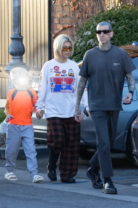 Kourtney and Travis will soon celebrate their one-year wedding anniversary (Backgrid)