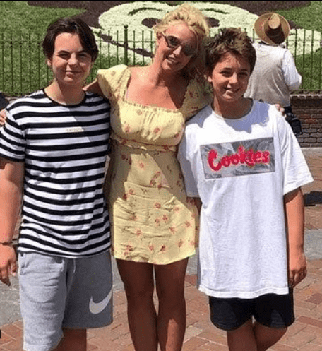 Britney with her sons, Jayden Federline and Sean Federline (credit: Instagram)