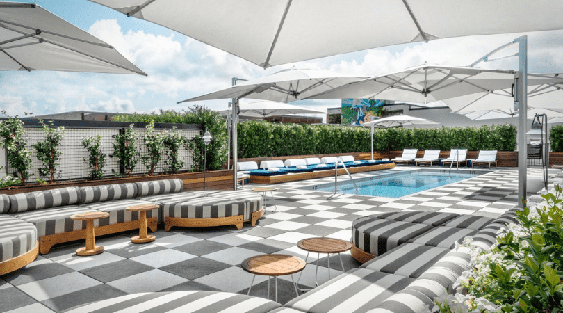 The exquisite rooftop pool (Perry Lane Hotel)