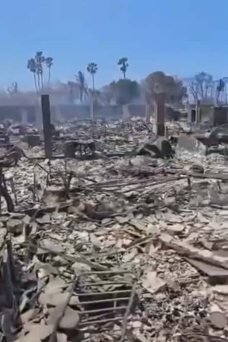 Destruction in Lahainaluna (X/@Sehunerella)