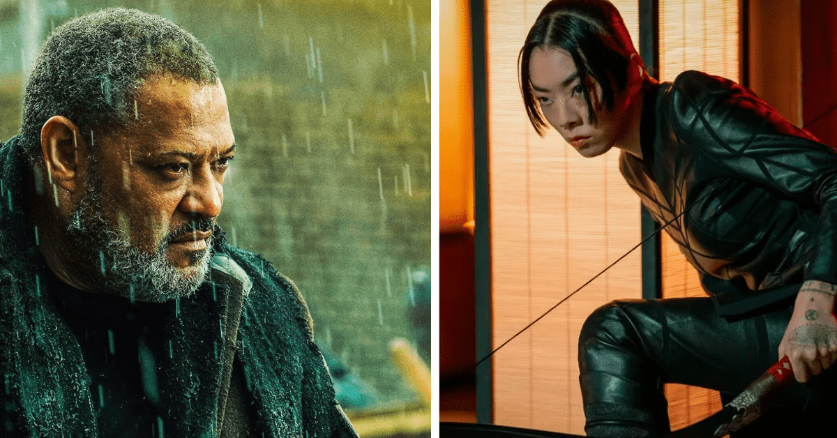 Laurence Fishburne and Rina Sawayama in 'John Wick: Chapter 4' (IMDb)