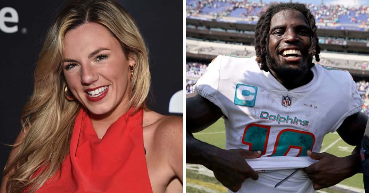 Annie Agar savagely responded to Tyreek Hill’s flirtatious tweet (Alberto E. Rodriguez/Getty Images, Patrick Smith/Getty Images)