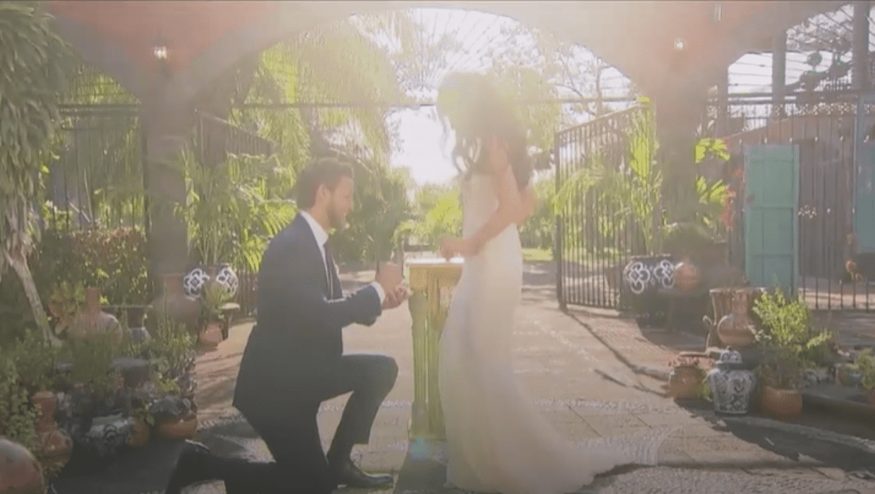 Erich proposing Gabby in 'The Bachelorette' 2022 (ABC)