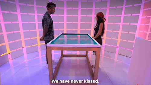 Francesca tells Dom about her relationship with Damian on 'Perfect Match' (Netflix)